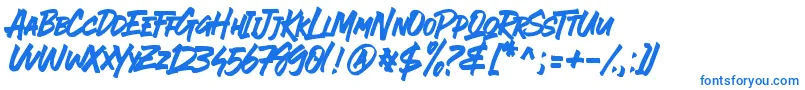 EVER LOOSER UNTEXTURED Font – Blue Fonts on White Background