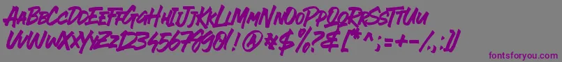 EVER LOOSER UNTEXTURED Font – Purple Fonts on Gray Background