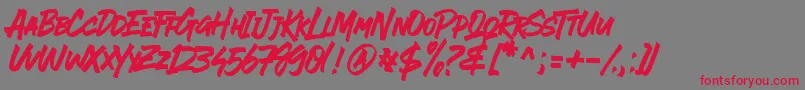 EVER LOOSER UNTEXTURED-Schriftart – Rote Schriften auf grauem Hintergrund