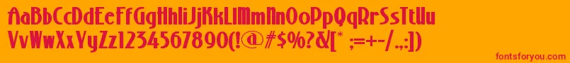 Stonyislandnf ffy Font – Red Fonts on Orange Background