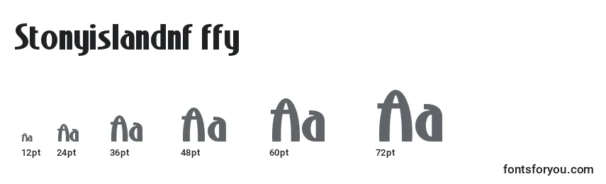 Размеры шрифта Stonyislandnf ffy