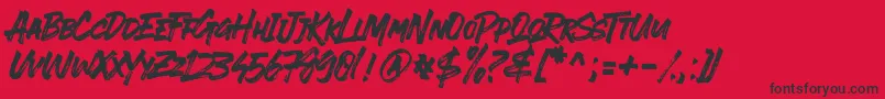 フォントEVER LOOSER – 赤い背景に黒い文字