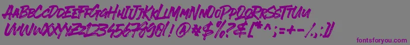 EVER LOOSER Font – Purple Fonts on Gray Background