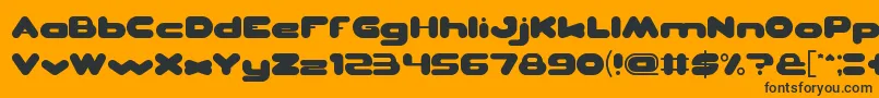 EVERGREEN Font – Black Fonts on Orange Background