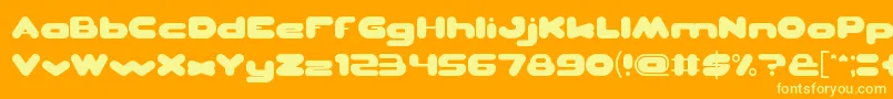 EVERGREEN Font – Yellow Fonts on Orange Background