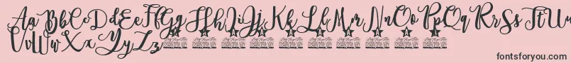 Everlast Personal Use Font – Black Fonts on Pink Background