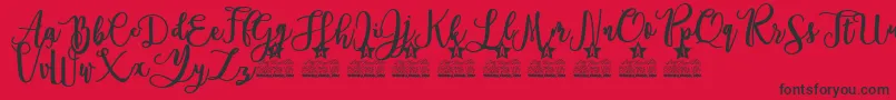 Everlast Personal Use Font – Black Fonts on Red Background