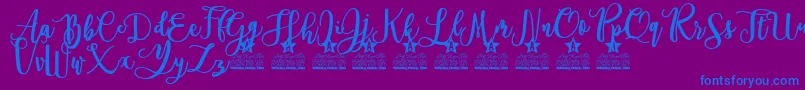 Everlast Personal Use Font – Blue Fonts on Purple Background