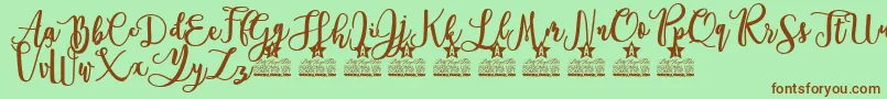 Everlast Personal Use Font – Brown Fonts on Green Background