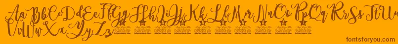 Everlast Personal Use Font – Brown Fonts on Orange Background