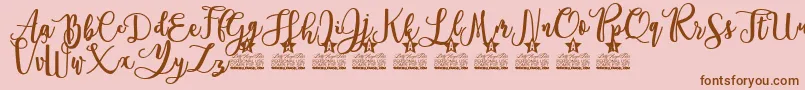 Everlast Personal Use Font – Brown Fonts on Pink Background