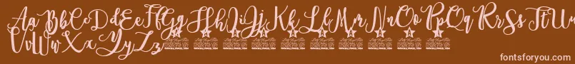 Everlast Personal Use Font – Pink Fonts on Brown Background
