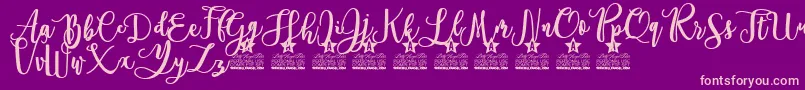 Everlast Personal Use Font – Pink Fonts on Purple Background