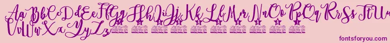 Everlast Personal Use Font – Purple Fonts on Pink Background