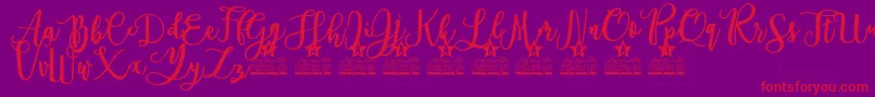 Everlast Personal Use Font – Red Fonts on Purple Background