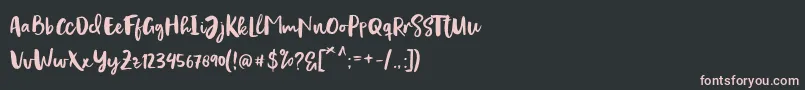 Шрифт Evertone Script – розовые шрифты на чёрном фоне