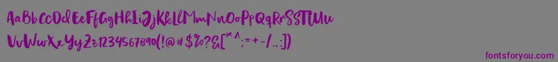 Шрифт Evertone Script – фиолетовые шрифты на сером фоне