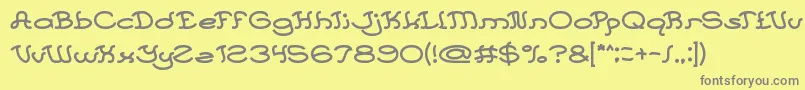 Every Day Font – Gray Fonts on Yellow Background