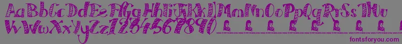 Every Freakin Night Font – Purple Fonts on Gray Background