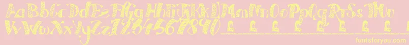 Every Freakin Night-Schriftart – Gelbe Schriften auf rosa Hintergrund