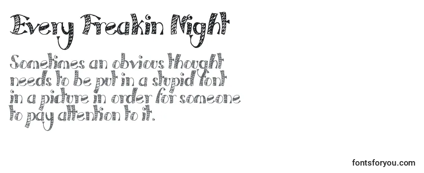 Every Freakin Night Font