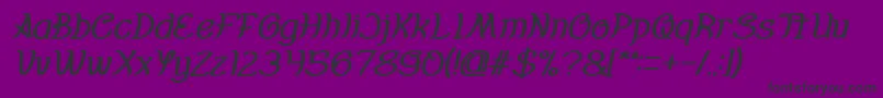 Everybody Bold Italic Font – Black Fonts on Purple Background