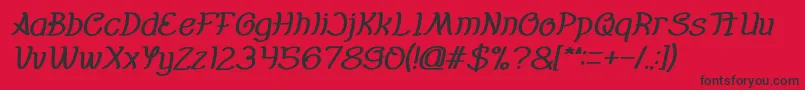 Everybody Bold Italic Font – Black Fonts on Red Background