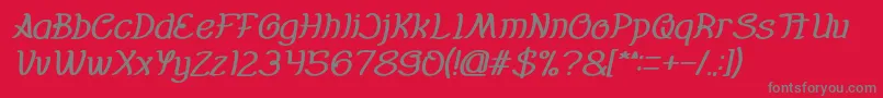 Everybody Bold Italic Font – Gray Fonts on Red Background
