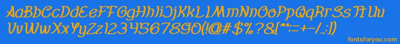 fuente Everybody Bold Italic – Fuentes Naranjas Sobre Fondo Azul