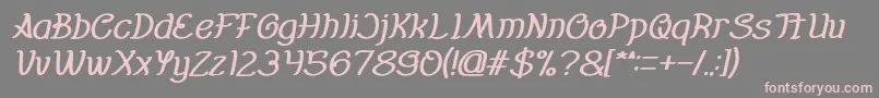 Everybody Bold Italic-Schriftart – Rosa Schriften auf grauem Hintergrund