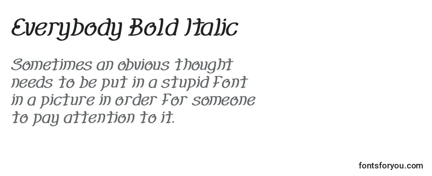 Everybody Bold Italic Font