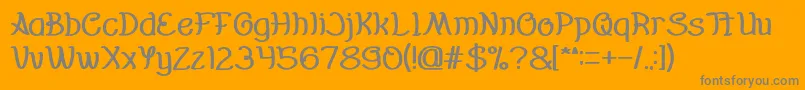 Everybody Bold Font – Gray Fonts on Orange Background