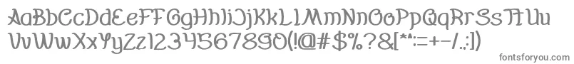 フォントEverybody Bold – 白い背景に灰色の文字
