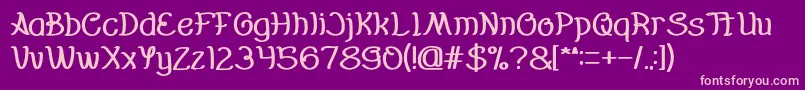 Everybody Bold Font – Pink Fonts on Purple Background