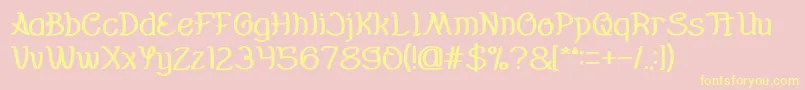 Everybody Bold Font – Yellow Fonts on Pink Background