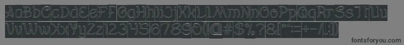 Everybody Hollow Inverse Font – Black Fonts on Gray Background