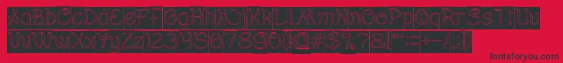 Everybody Hollow Inverse Font – Black Fonts on Red Background