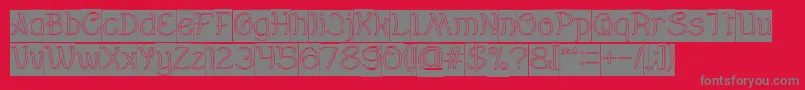 Everybody Hollow Inverse Font – Gray Fonts on Red Background