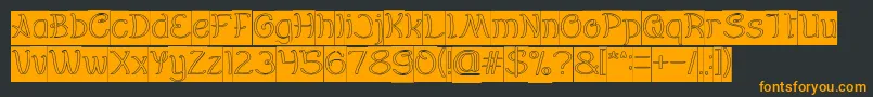 Everybody Hollow Inverse Font – Orange Fonts on Black Background