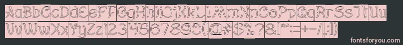 Everybody Hollow Inverse Font – Pink Fonts on Black Background