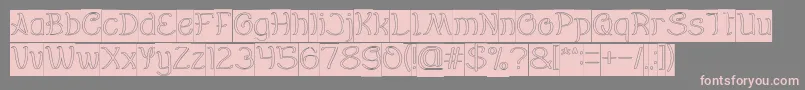 Everybody Hollow Inverse Font – Pink Fonts on Gray Background