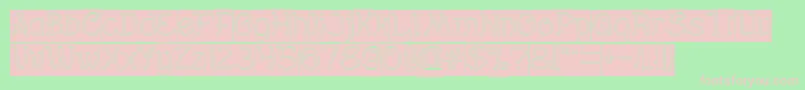 Everybody Hollow Inverse Font – Pink Fonts on Green Background