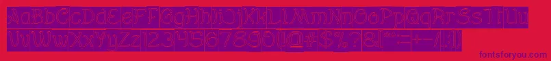 Everybody Hollow Inverse Font – Purple Fonts on Red Background