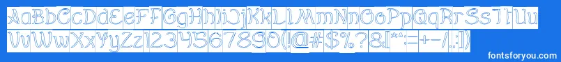 Police Everybody Hollow Inverse – polices blanches sur fond bleu