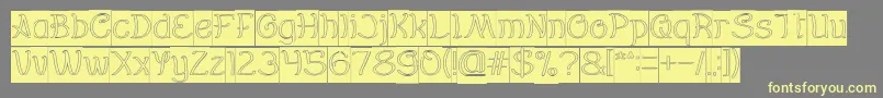 Everybody Hollow Inverse Font – Yellow Fonts on Gray Background