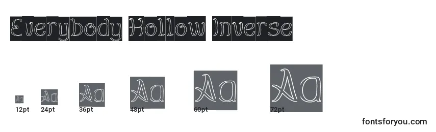 Everybody Hollow Inverse Font Sizes
