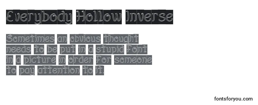 Schriftart Everybody Hollow Inverse