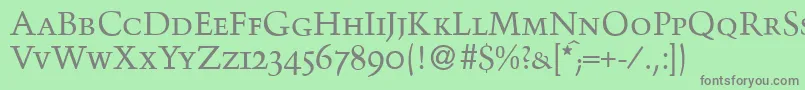 TroubadoursmcRegular Font – Gray Fonts on Green Background