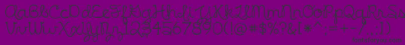 フォントIrishSpaghetti – 紫の背景に黒い文字