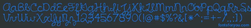 IrishSpaghetti Font – Blue Fonts on Black Background